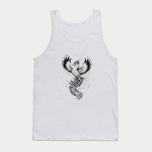 Phoenix Fantasy Wild Animal Illustration Art Tattoo Tank Top